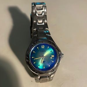 Fossil Blue AM3457 date 100 Meter Dive Wrist watch